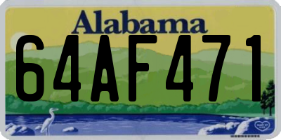 AL license plate 64AF471
