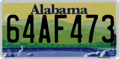 AL license plate 64AF473