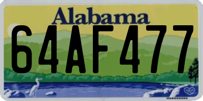 AL license plate 64AF477