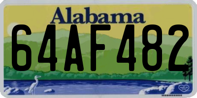 AL license plate 64AF482