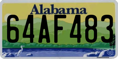 AL license plate 64AF483