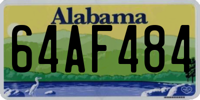 AL license plate 64AF484