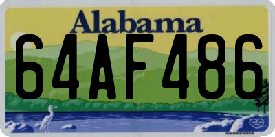 AL license plate 64AF486
