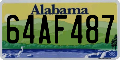 AL license plate 64AF487