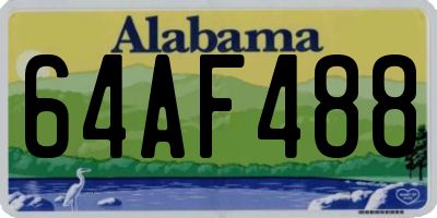 AL license plate 64AF488