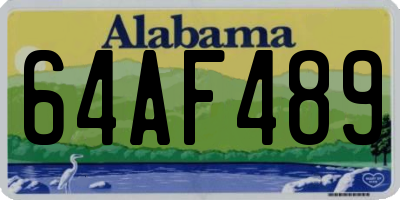 AL license plate 64AF489