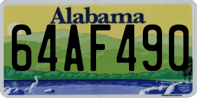 AL license plate 64AF490