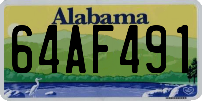 AL license plate 64AF491