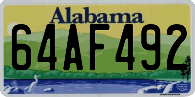 AL license plate 64AF492