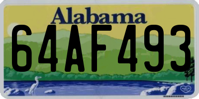 AL license plate 64AF493