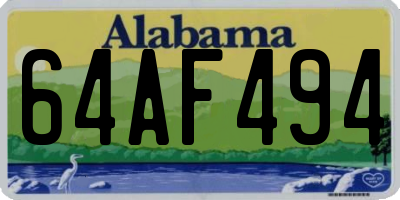 AL license plate 64AF494