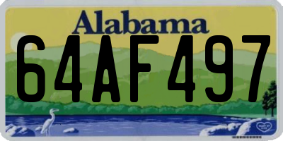 AL license plate 64AF497
