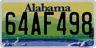 AL license plate 64AF498