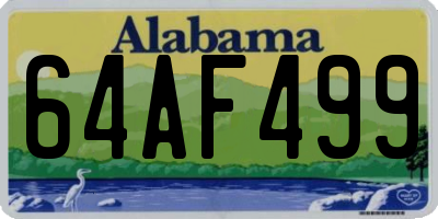AL license plate 64AF499