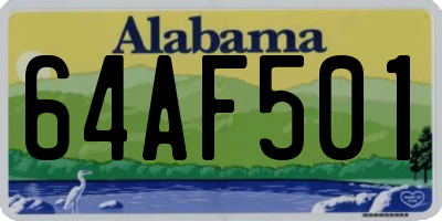 AL license plate 64AF501