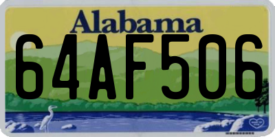 AL license plate 64AF506
