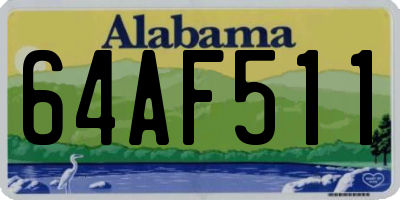 AL license plate 64AF511