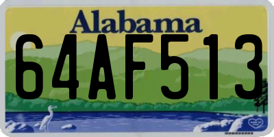 AL license plate 64AF513