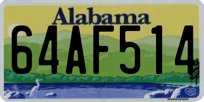 AL license plate 64AF514