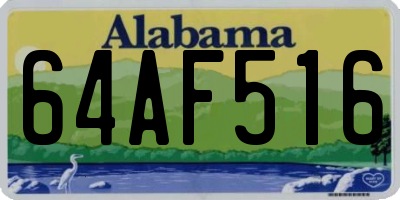 AL license plate 64AF516