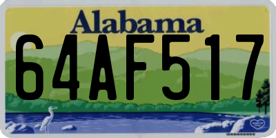 AL license plate 64AF517
