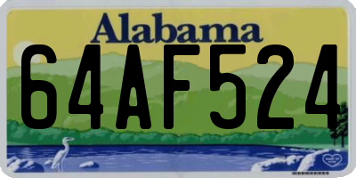 AL license plate 64AF524