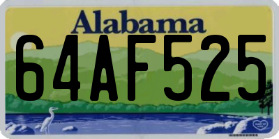 AL license plate 64AF525