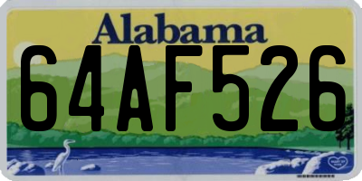 AL license plate 64AF526