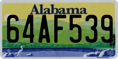 AL license plate 64AF539