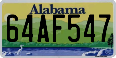 AL license plate 64AF547