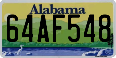 AL license plate 64AF548