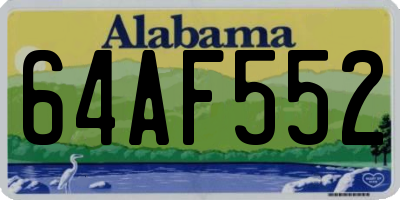 AL license plate 64AF552