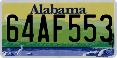 AL license plate 64AF553