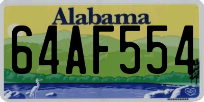 AL license plate 64AF554