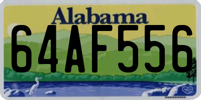 AL license plate 64AF556