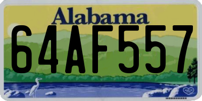 AL license plate 64AF557
