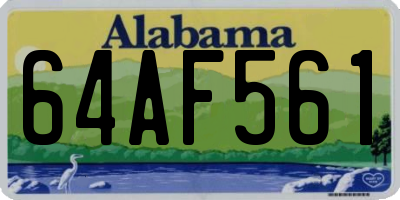 AL license plate 64AF561