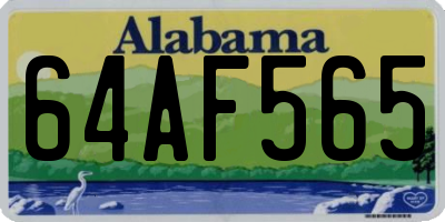 AL license plate 64AF565