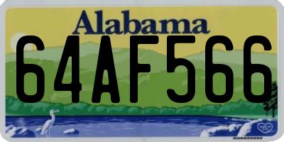 AL license plate 64AF566
