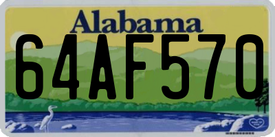 AL license plate 64AF570