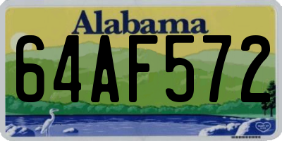 AL license plate 64AF572