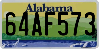 AL license plate 64AF573