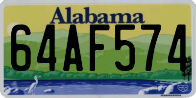 AL license plate 64AF574