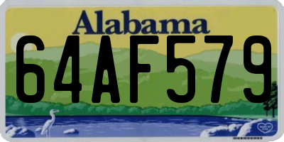 AL license plate 64AF579