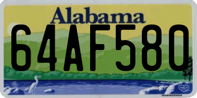 AL license plate 64AF580