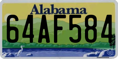 AL license plate 64AF584