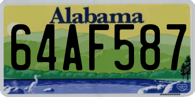 AL license plate 64AF587
