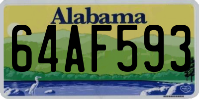 AL license plate 64AF593