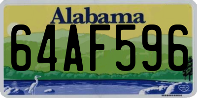 AL license plate 64AF596