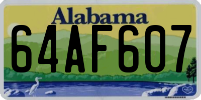 AL license plate 64AF607